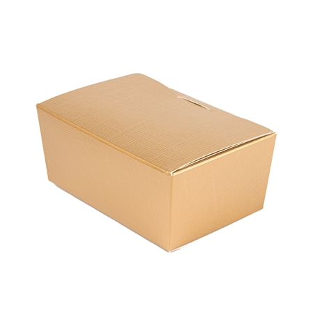 Image 100 U. BOÎTES 'BALLOTIN' 250 GR 11,5x7,5x5 CM DORE CARTON (1 UNITÉ) #1