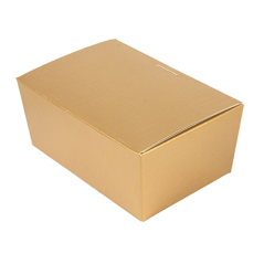 Image 100 U. BOÎTES 'BALLOTIN' 750 GR 15,5x10x7 CM DORE CARTON (1 UNITÉ) #1