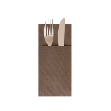 Image SERVIETTES KANGOUROU  55 G/M2 40x40 CM CHOCOLAT AIRLAID (700 UNITÉ) #1