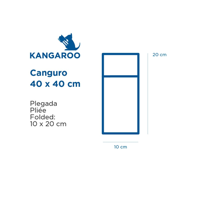 SERVIETTES KANGOUROU  55 G/M2 40x40 CM CHOCOLAT AIRLAID (700 UNITÉ)