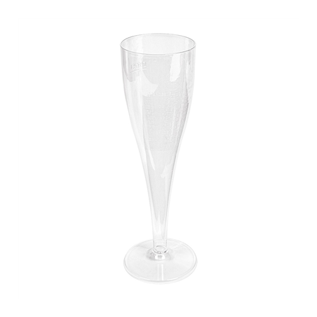 Image FLÛTES INJECTÉES "CHAMPAGNE" 125 ML Ø 4,9x20 CM TRANSPARENT CRISTAL PS (100 UNITÉ) #1