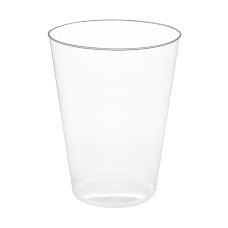 Image VERRES INJECTÉS 200 ML Ø 7,5/5,1x9,7 CM TRANSPARENT CRISTAL PS (1000 UNITÉ) #1