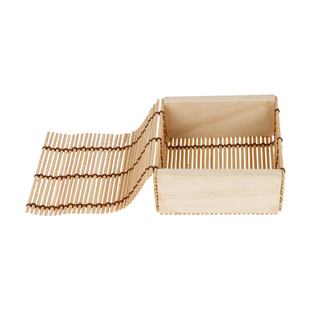 PETITES BOÎTES SUSHI  8,5x8,5x4 CM NATUREL BAMBOU (50 UNITÉ)