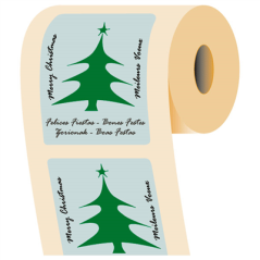 Image 250 U. ÉTIQUETTES "MEILLEURS VOEUX"  4x4 CM ARGENTE ADHESIF (1 UNITÉ) #1