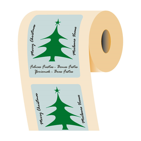 Image 250 U. ÉTIQUETTES "MEILLEURS VOEUX"  4x4 CM ARGENTE ADHESIF (1 UNITÉ) #1