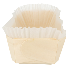Image 100 U. BARQUETTES BOIS + MOULES SILICONÉS 1450 ML 23x13x7 CM NATUREL BOIS (100 UNITÉ) #3