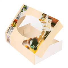 Image 50 U. CARTONS AUTOMONTABLES TRAITEUR AVEC FENÊTRE  325 G/M2 35x25x8 CM QUADRICHROMIE CARTON (50 UNITÉ) #5