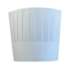 Image TOQUES AJUSTABLES CLASSIQUES 23 CM BLANC AIRLAID (10 UNITÉ) #1