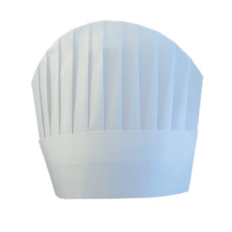 Image TOQUES CONTINENTAL CHEF'S "ROUND TOP"  23 CM BLANC AIRLAID (10 UNITÉ) #1