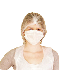 Image CHARLOTTES POUR CHEVEUX 40x16x16 CM BLANC AIRLAID (100 UNITÉ) #1