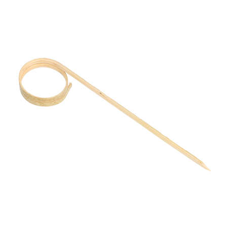 Image PIQUES "SPIRALE"  9 (h) CM NATUREL BAMBOU (100 UNITÉ) #1