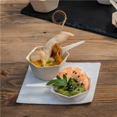 Image PIQUES "SPIRALE"  9 (h) CM NATUREL BAMBOU (100 UNITÉ) #4