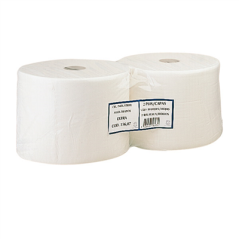 BOBINES ECOLABEL 2 PLIS - 1350 FEUILLES 19 G/M2 Ø34x26 CM BLANC OUATE (2 UNITÉ)