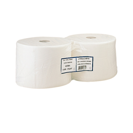 BOBINES ECOLABEL 2 PLIS - 1350 FEUILLES  19 G/M2 Ø34x26 CM BLANC OUATE (2 UNITÉ)