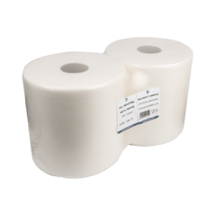 Image BOBINES 1 PLI - 370 FEUILLES 55 G/ M2 Ø 26x26 CM BLANC AIRLAID (2 UNITÉ) #1