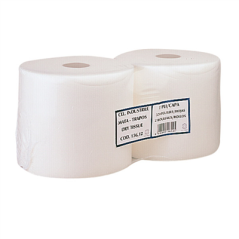 Image BOBINES 1 PLI - 260 FEUILLES 55 G/M2 Ø 27x24 CM BLANC AIRLAID (2 UNITÉ) #1