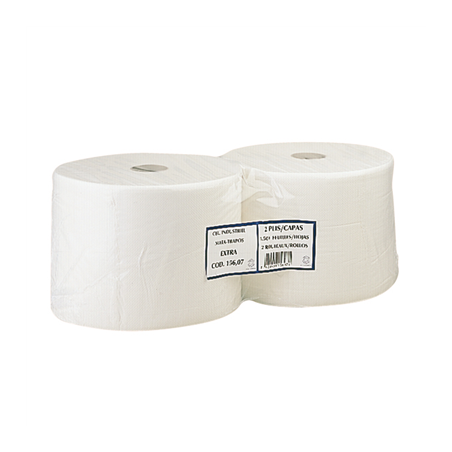 BOBINES ECOLABEL 2 PLIS - 3,5 KG  19 G/M2 Ø32x24 CM BLANC OUATE (2 UNITÉ)