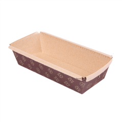 Image MOULES CUISSON PATISSERIE LAMINES  170 G/M2 16,5x6,5x5 CM MARRON CELLULOSE (1000 UNITÉ) #1