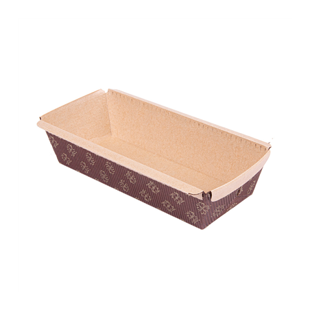 Image MOULES CUISSON PATISSERIE LAMINES  170 G/M2 16,5x6,5x5 CM MARRON CELLULOSE (1000 UNITÉ) #1
