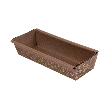 Image MOULES CUISSON PÂTISSERIE  140 G/M2 20x6,5x4,5 CM MARRON CELLULOSE (500 UNITÉ) #1