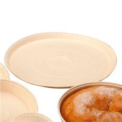 Image MOULES RONDS ENFOURNER  150 G/M2 Ø 30x1,5 CM NATUREL PAPIER SILICONE (400 UNITÉ) #4