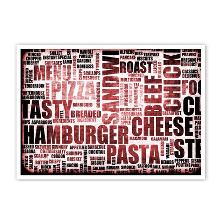 Image SETS DE TABLE OFFSET 'FAST FOOD' 70 G/M2 31x43 CM QUADRICHROMIE PAPIER (2000 UNITÉ) #1