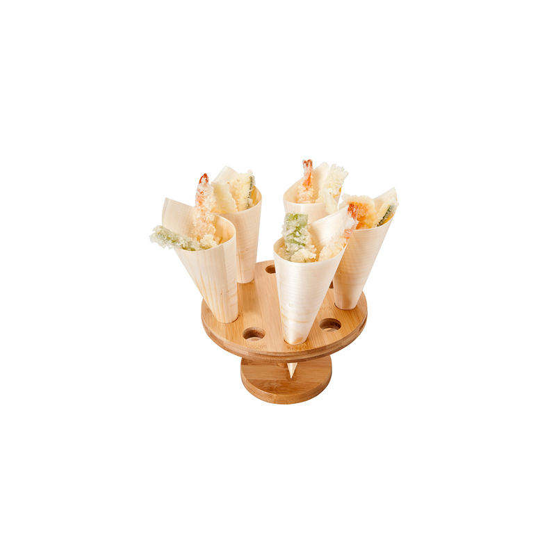 DISPLAY 10 CONES Ø 18x9 CM NATUREL BAMBOU (1 UNITÉ) DISPLAY 10 CONES Ø 18x9 CM NATUREL BAMBOU (1 UNITÉ)