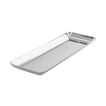 Image MINI PLATEAUX TAPAS  19x6,5x1,2 CM ARGENTE PS (500 UNITÉ) #1