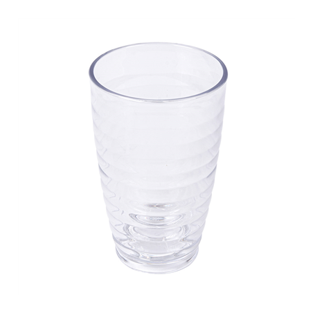 Image GOBELETS AVEC RELIEF 380 ML Ø 8/5,1x12,8 CM TRANSPARENT POLYCARBONATE (72 UNITÉ) #1