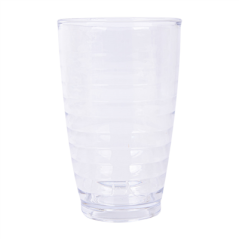 GOBELETS AVEC RELIEF 380 ML Ø 8/5,1x12,8 CM TRANSPARENT POLYCARBONATE (72 UNITÉ)