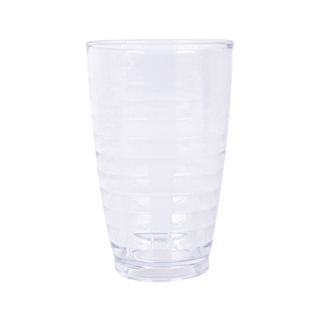 GOBELETS AVEC RELIEF 380 ML Ø 8/5,1x12,8 CM TRANSPARENT POLYCARBONATE (72 UNITÉ)