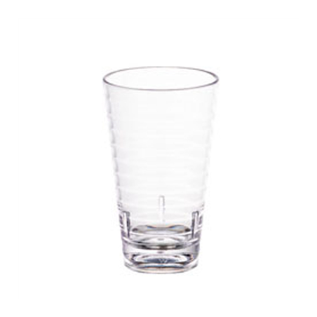 Image GOBELETS AVEC RELIEF 410 ML Ø 8,1/5,8x13,7 CM TRANSPARENT POLYCARBONATE (12 UNITÉ) #1