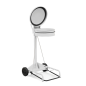 Image CHARIOT PORTE SAC AVEC COUVERCLE 110 L 55x60x94 CM BLANC METAL (1 UNITÉ) #1