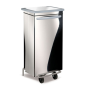 CONTENEUR MOBILE AVEC PÉDALE 100 L 47x42x97 CM ARGENTE INOX (1 UNITÉ) Image CONTENEUR MOBILE AVEC PÉDALE 100 L 47x42x97 CM ARGENTE INOX (1 UNITÉ) #1