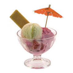 Image GOBELETS À GLACE 215 ML Ø 9,9/6,7x9 CM TRANSPARENT POLYCARBONATE (36 UNITÉ) #3