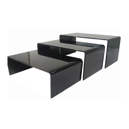 Image 3 U. STANDS BUFFET  30x15x6/9/11 CM NOIR ACRYLIQUE (1 UNITÉ) #1