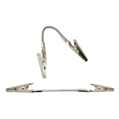 Image PORTE ÉTIQUETTES DOUBLE "ALLIGATOR"  1x15,5 (h) CM ARGENTE INOX (12 UNITÉ) #1