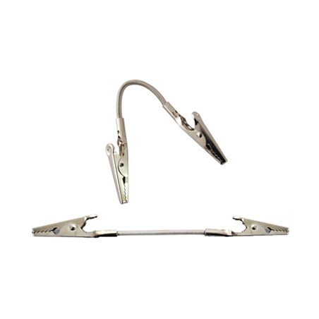 Image PORTE ÉTIQUETTES DOUBLE "ALLIGATOR"  1x15,5 (h) CM ARGENTE INOX (12 UNITÉ) #1