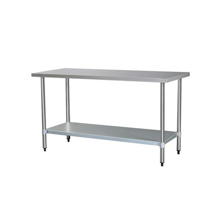 Image TABLE TRAVAIL 2 NIVEAUX  120x70 CM ARGENTE ACIER (1 UNITÉ) #1