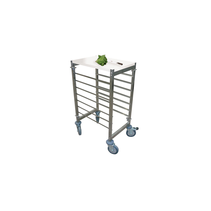 CHARIOT DE TRAVAIL 7 NIVEAUX 'ARROW'  55,5x38,5x95 CM ARGENTE ACIER (1 UNITÉ)