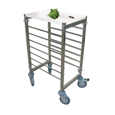 Image CHARIOT DE TRAVAIL 7 NIVEAUX 'ARROW'  55,5x38,5x95 CM ARGENTE ACIER (1 UNITÉ) #1