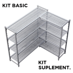 SUPPLÉMENTAIRE ÉTAGÈRE WINDSHELVING 'ARROW'  61x91x180 CM GRIS ACIER (1 UNITÉ)