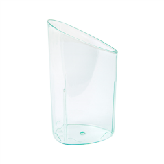 MISES EN BOUCHE RÉUTILISABLES "CYLINDRE"  4,7x4,7x8,1 CM VERT D'EAU PS (600 UNITÉ)