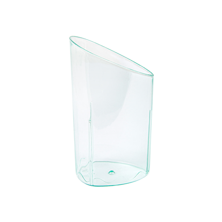 MISES EN BOUCHE RÉUTILISABLES "CYLINDRE"  4,7x4,7x8,1 CM VERT D'EAU PS (600 UNITÉ)