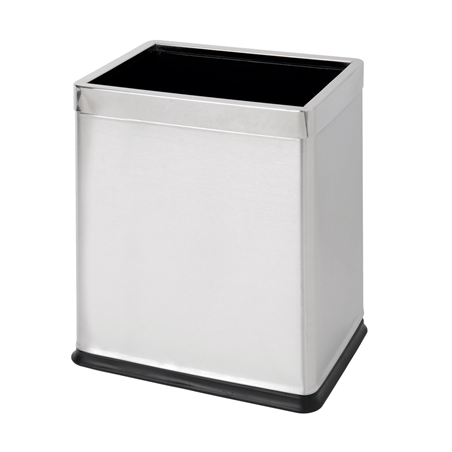 Image CORBEILLE CHAMBRES, RECTANGULAIRE 'DELUXE' 9 L 22,5x16,5x27 CM ARGENTE INOX (1 UNITÉ) #1