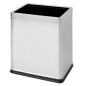 Image CORBEILLE CHAMBRES, RECTANGULAIRE 'DELUXE' 9 L 22,5x16,5x27 CM ARGENTE INOX (1 UNITÉ) #1