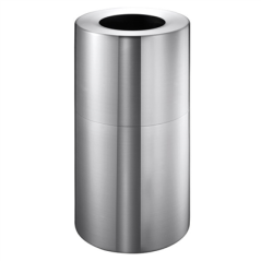 Image POUBELLE DE LUXE  Ø 38x77,5 CM ARGENTE ALUMINIUM (1 UNITÉ) #1