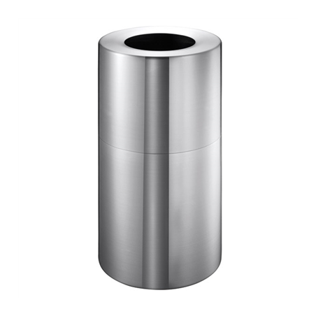 Image POUBELLE DE LUXE  Ø 38x77,5 CM ARGENTE ALUMINIUM (1 UNITÉ) #1