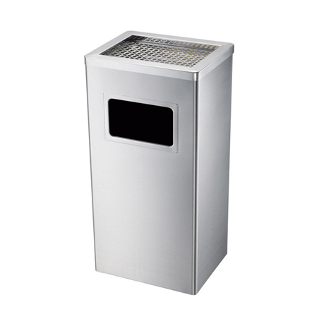 Image POUBELLE/CENDRIER, RECTANGULAIRE  30x24x62 CM ARGENTE INOX (1 UNITÉ) #1