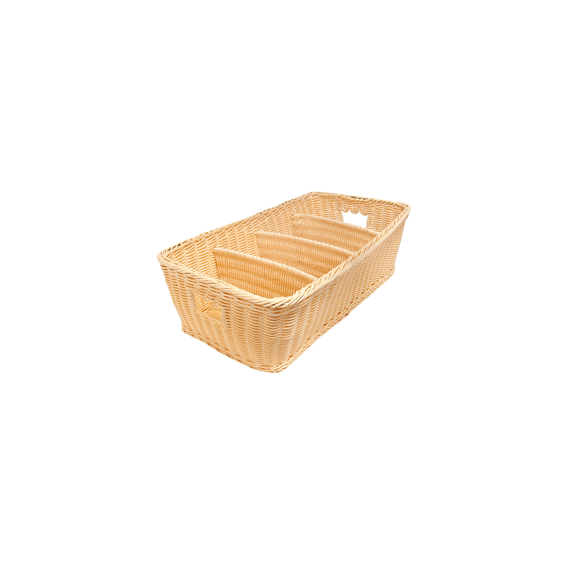 CORBEILLE POUR COUVERTS SIMILAIRE OSIER  53x31x15 CM NATUREL PP (1 UNITÉ)